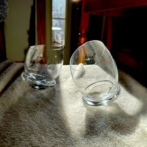 Vintage Crate&Barrel Roly Poly Drinking Glass Set - set of 2, used once